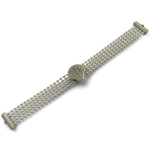 Ballchain armband met schuifkraal schelpje