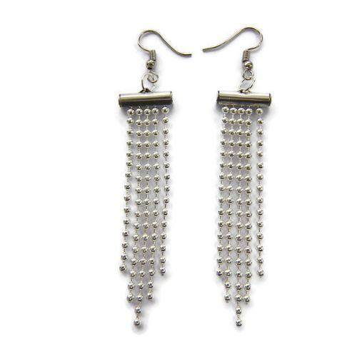 Ballchain oorbellen