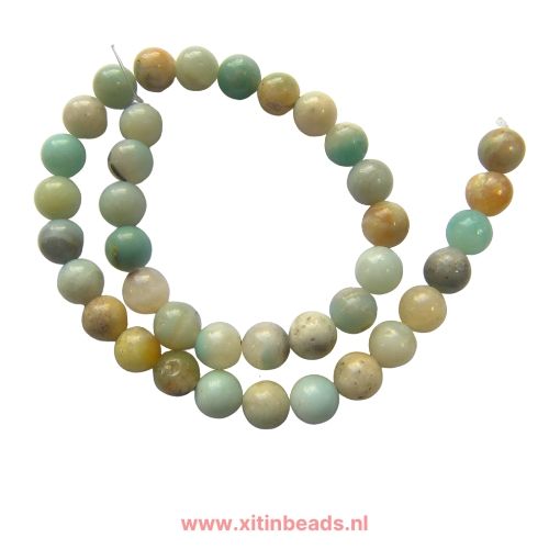 Amazoniet Black & Gold 8mm 10mm 6mm Natural kralen half edelsteen