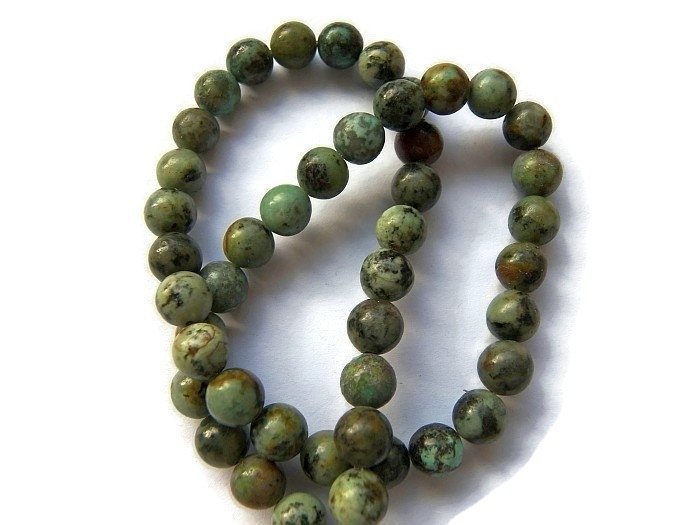 Afrikaanse Turquoise rond 6mm per streng