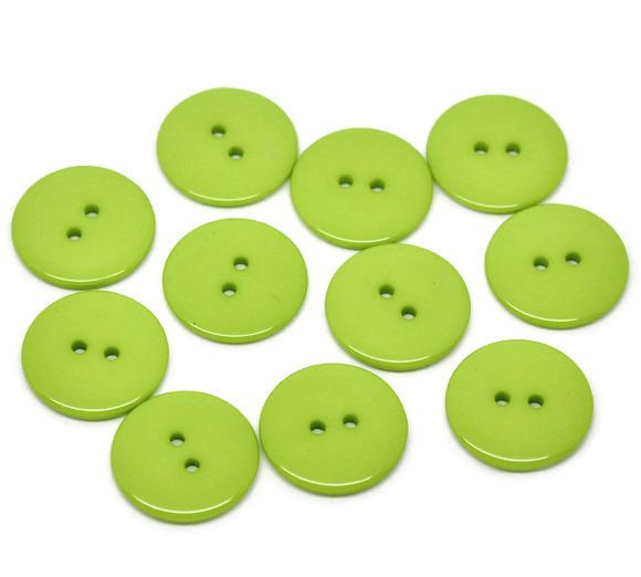 VOORDEEL VERPAKKING 50 stuks Knoop Resin Rond Groen