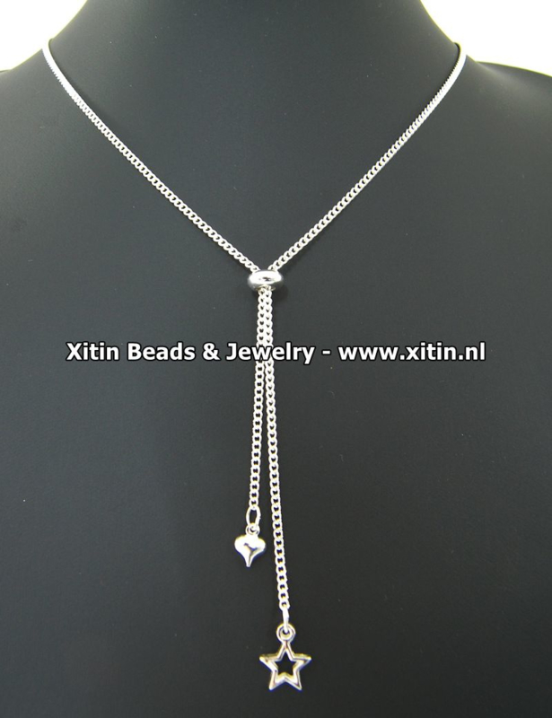 Zelfmaak pakketje Hippe Schuifketting met bedels