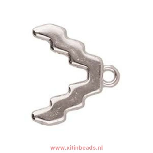 Cymbal Menites eind element met oogje voor superduo kralen (2st.) - Afbeelding 5