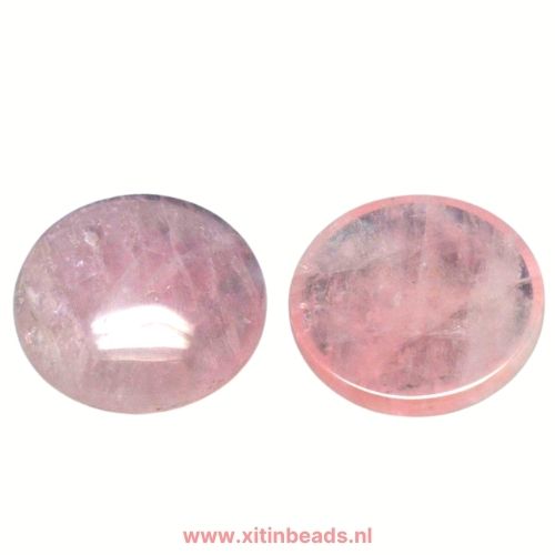 Cabochon rond 25mm rozenkwarts