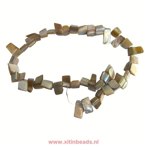 Schelp Kralen Parelmoer per streng - Afbeelding 2