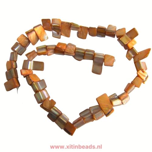 Schelp Kralen Parelmoer per streng - Afbeelding 7