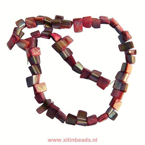 Schelp Kralen Parelmoer per streng - Afbeelding 8