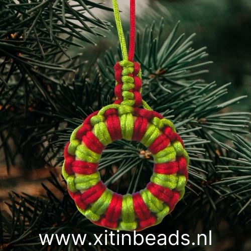 macrame ornament voor kerst