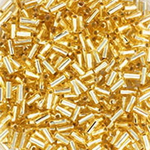 miyuki Bugle kralen silverlined gold 3mm