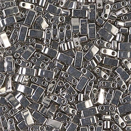 Kralen Miyuki Tila half cut Nickel plated