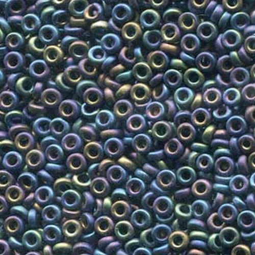 Miyuki kralen spacers matte black AB