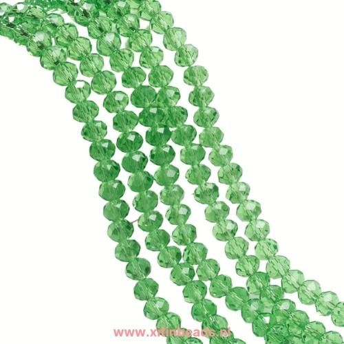 groene rondelle kralen met facet van chinees kristal glas