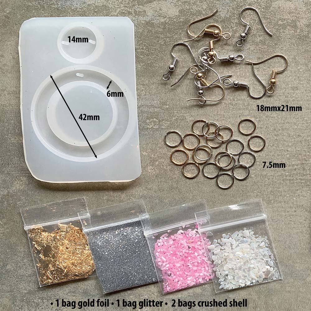 UV Resin Hoop Earrings DIY Mini Kit - Afbeelding 2