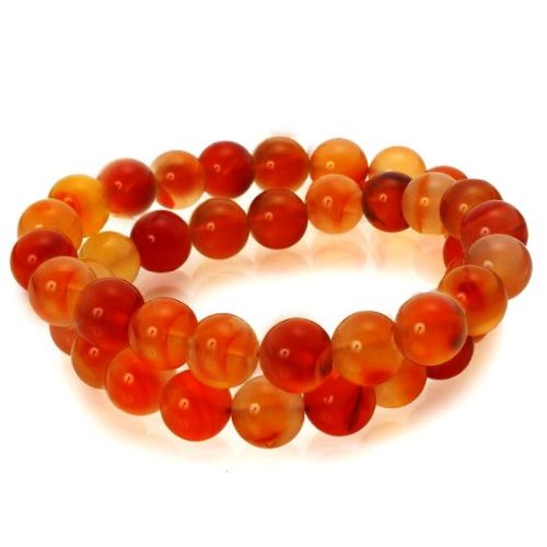 Carneool edelsteen kralen oranje rood gemstone