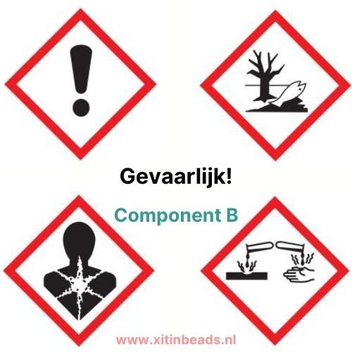 Epoxy hars gevaar symbolen waarschuwing