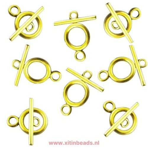 kapittel slotjes goudkleurig glas sieraden sluitingen