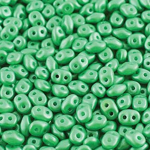 Kralen superduo groen Pearl Shine Light Green