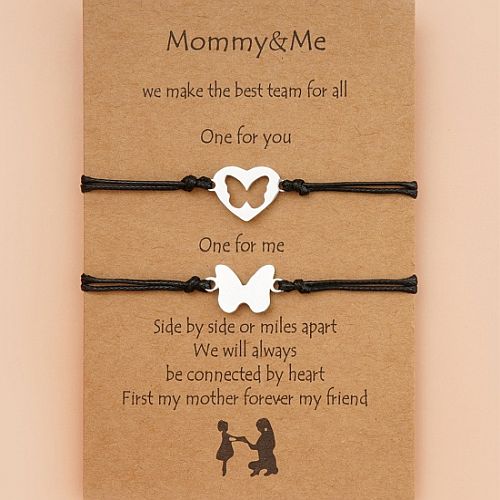 Moeder & kind armbanden set mommy & me vlinder