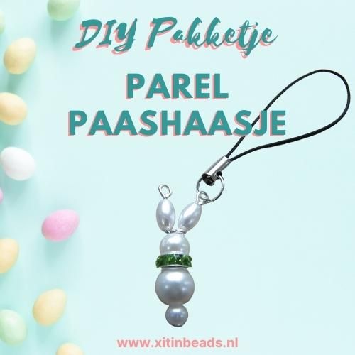 Parel Paashaasjes van glasparel kralen zelf sieraden maken DIY tutorial zelf sieraden maken DIY pakketje