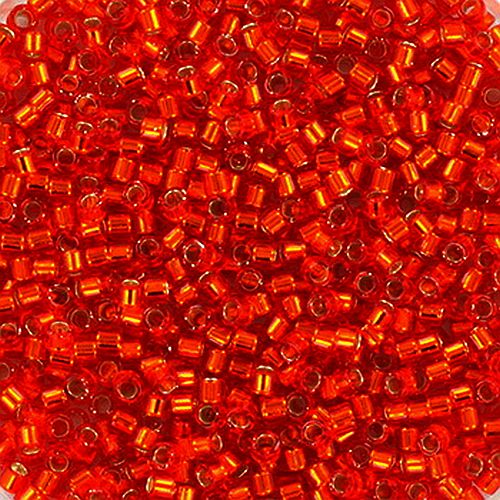 Miyuki Delica Kralen Silverlined Flame Red