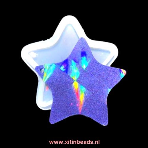 Sieraden mal ster bedel van siliconen - Kralenwinkel Albertien