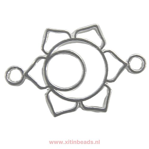 Connector Lotus Bloem Zilver