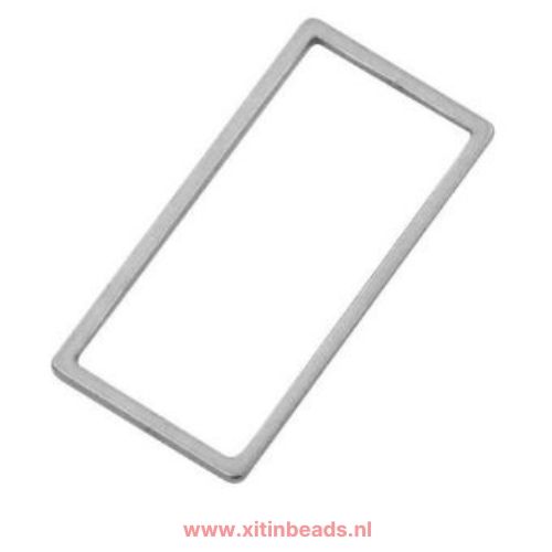 Ring RECHTHOEK Zilver