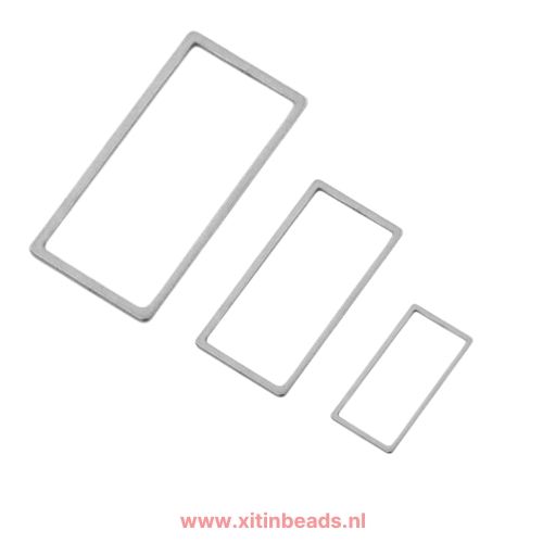 Gesloten Ringen RECHTHOEK Zilver