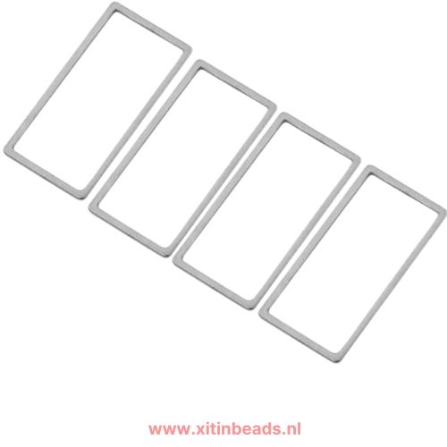 Gesloten Ring RECHTHOEK Zilver