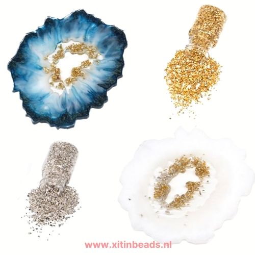 Goud en zilver granulaat