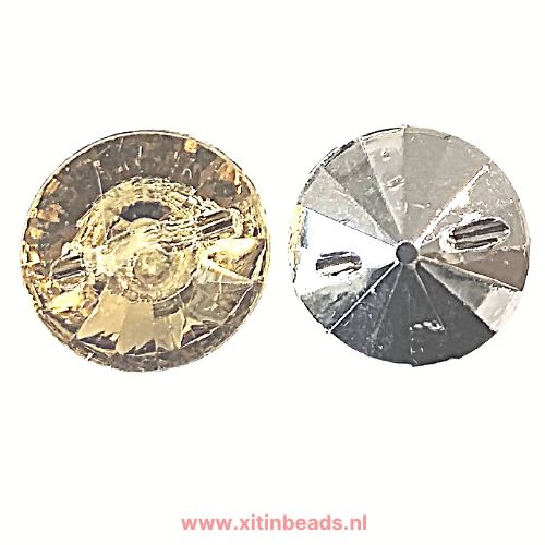 Knoop Facet Goud Geel Acryl