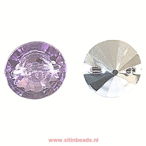 Knoop facet lila acryl