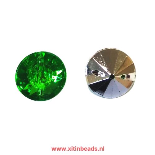 Knoop Facet Groen Acryl