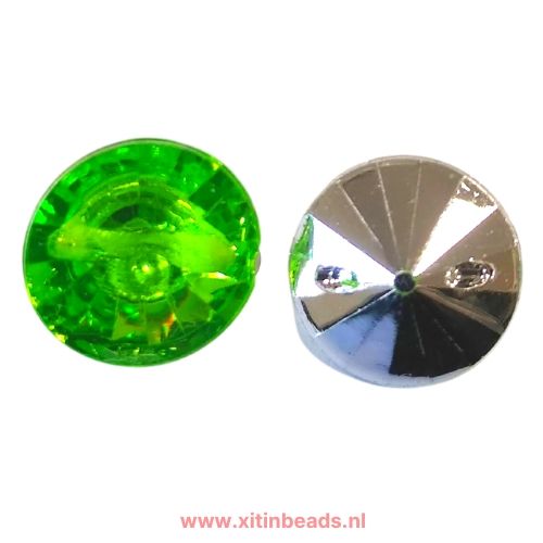 Knoop facet licht groen Acryl