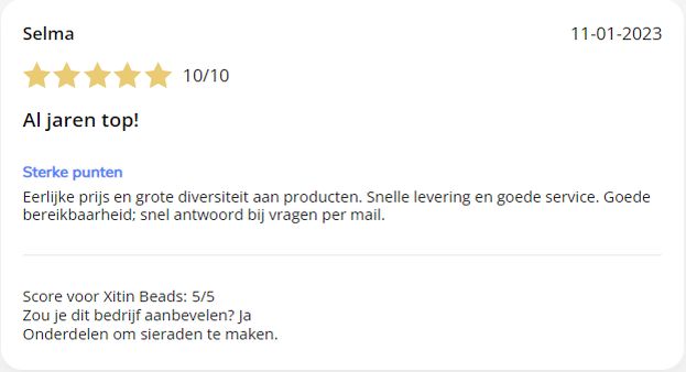 Selma Testimonial over Xitin Beads